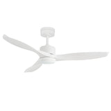 Windy 52" Outdoor Ceiling Fan - 3 Blades with LED light (White)