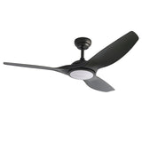 Windy 52" Ceiling Fan - 3 Blades with LED light (Black)
