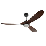 Windy 60" Ceiling Fan - 3 Blades with LED light (Dark Brown)