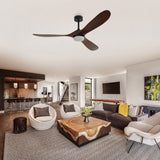 Windy 60" Ceiling Fan - 3 Blades with LED light (Dark Brown)